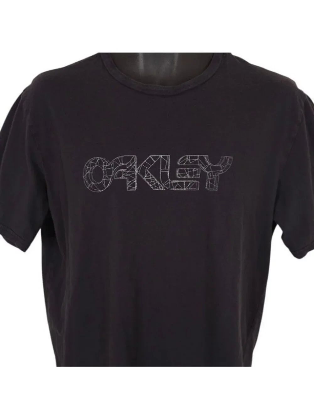 Oakley T Shirt Mens Size Large Black Spellout Streetwear